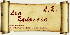 Lea Radoičić vizit kartica